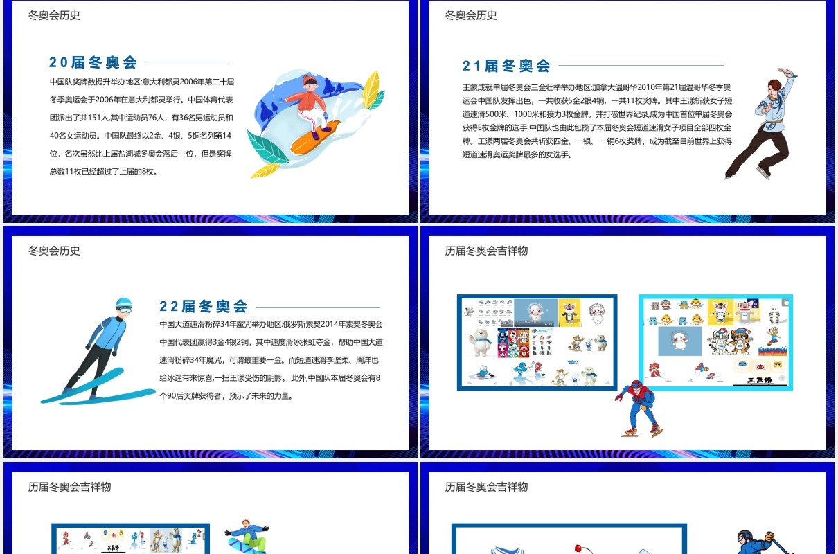 奥林匹克精神我心中的冬奥会动态PPT模板课件