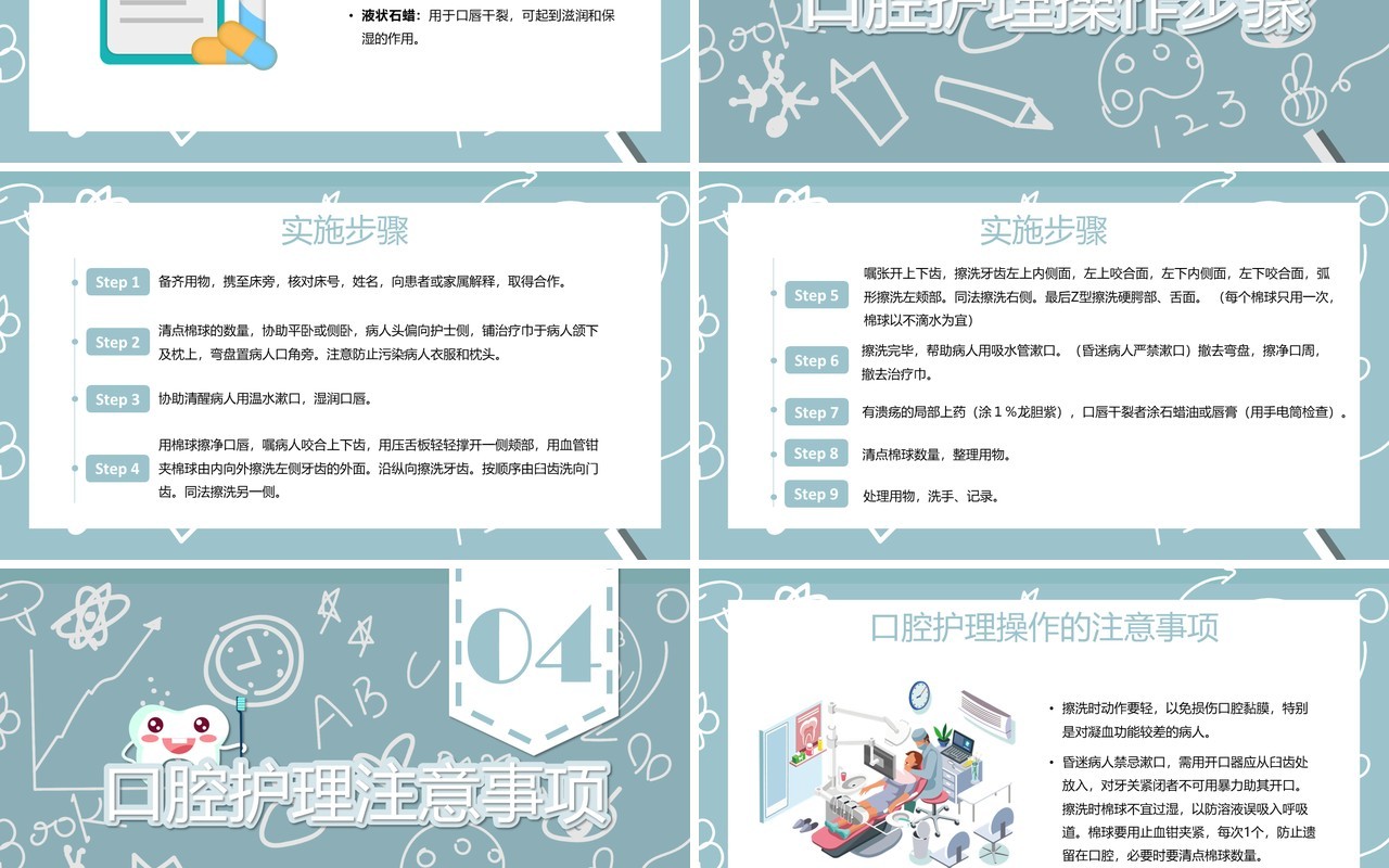 口腔外科病人护理保健医疗健康医学培训PPT模板