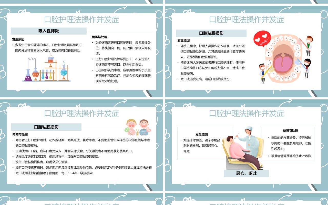 口腔外科病人护理保健医疗健康医学培训PPT模板