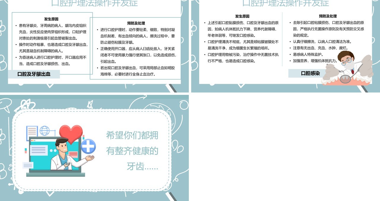 口腔外科病人护理保健医疗健康医学培训PPT模板