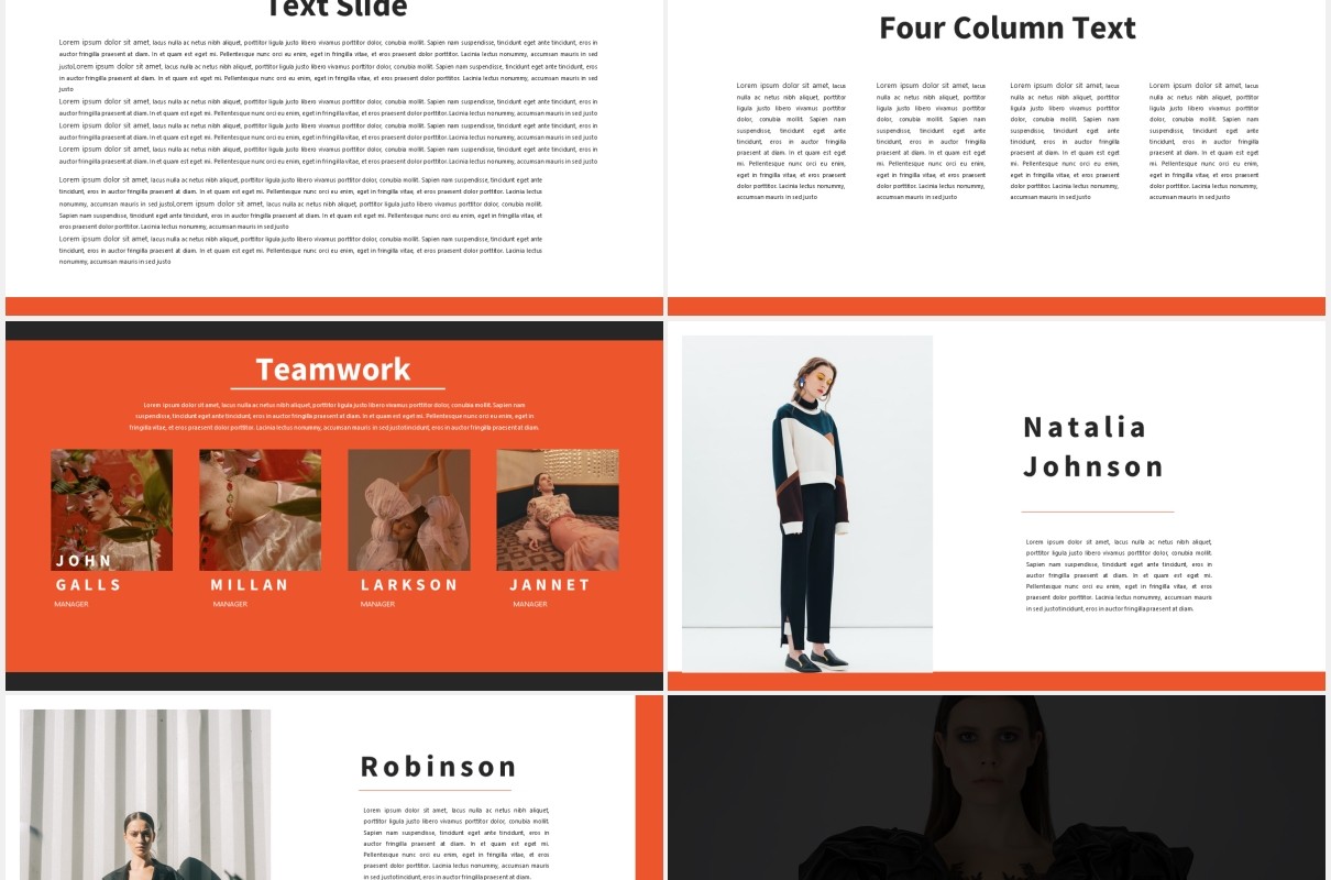 时尚作品图片展示PPT模板Motion Powerpoint Template