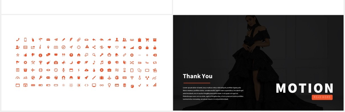 时尚作品图片展示PPT模板Motion Powerpoint Template