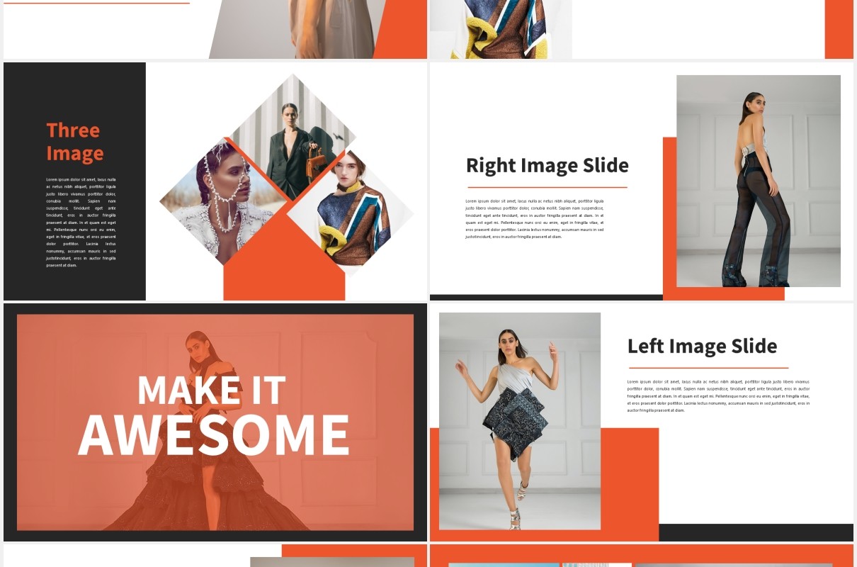 时尚作品图片展示PPT模板Motion Powerpoint Template