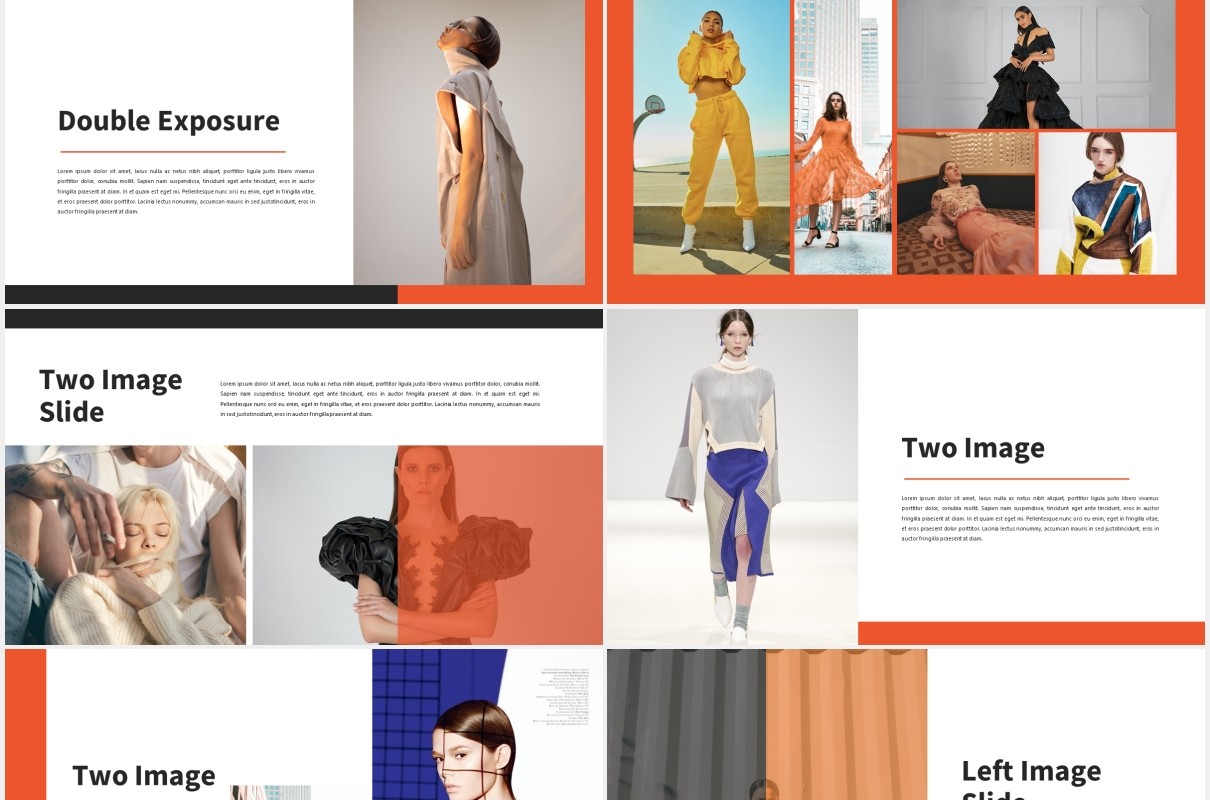 时尚作品图片展示PPT模板Motion Powerpoint Template