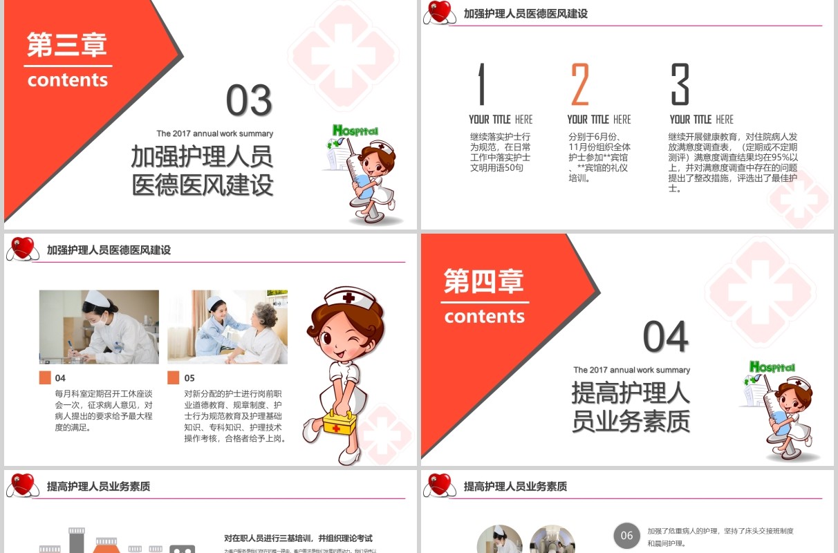 简约护士长年终述职报告PPT模板