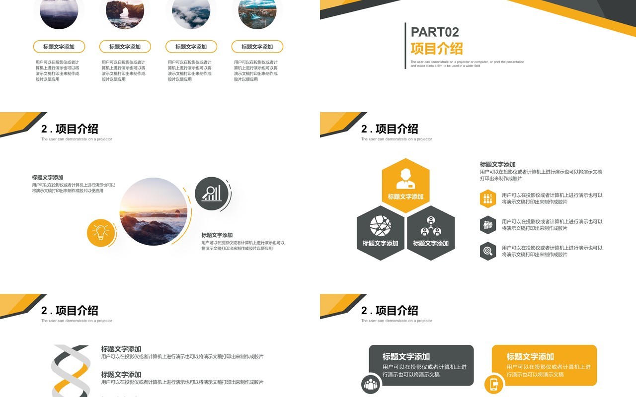 商业项目计划书简约通用PPT模板