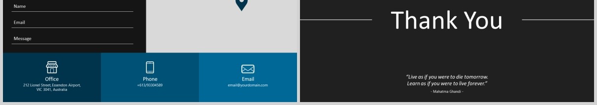经典蓝色教育图片排版PPT模板Library - Classic Powerpoint Template