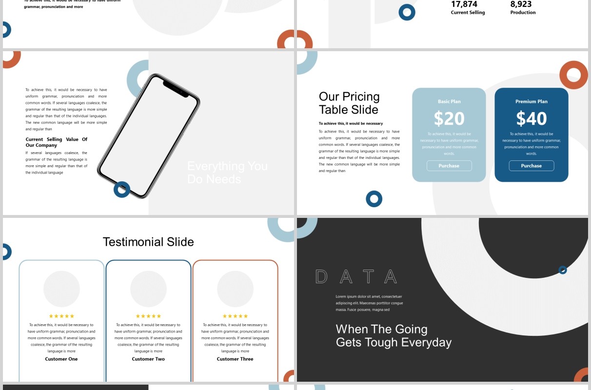 简约教育图片排版设计PPT模板Pitcho - Pitchdeck Powerpoint Template