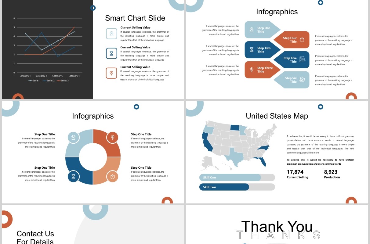 简约教育图片排版设计PPT模板Pitcho - Pitchdeck Powerpoint Template