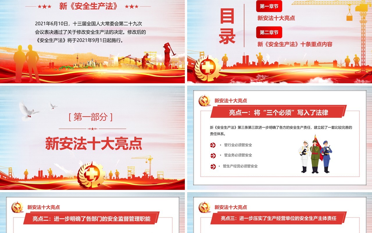 学习解读新安全法生产法条例PPT模板