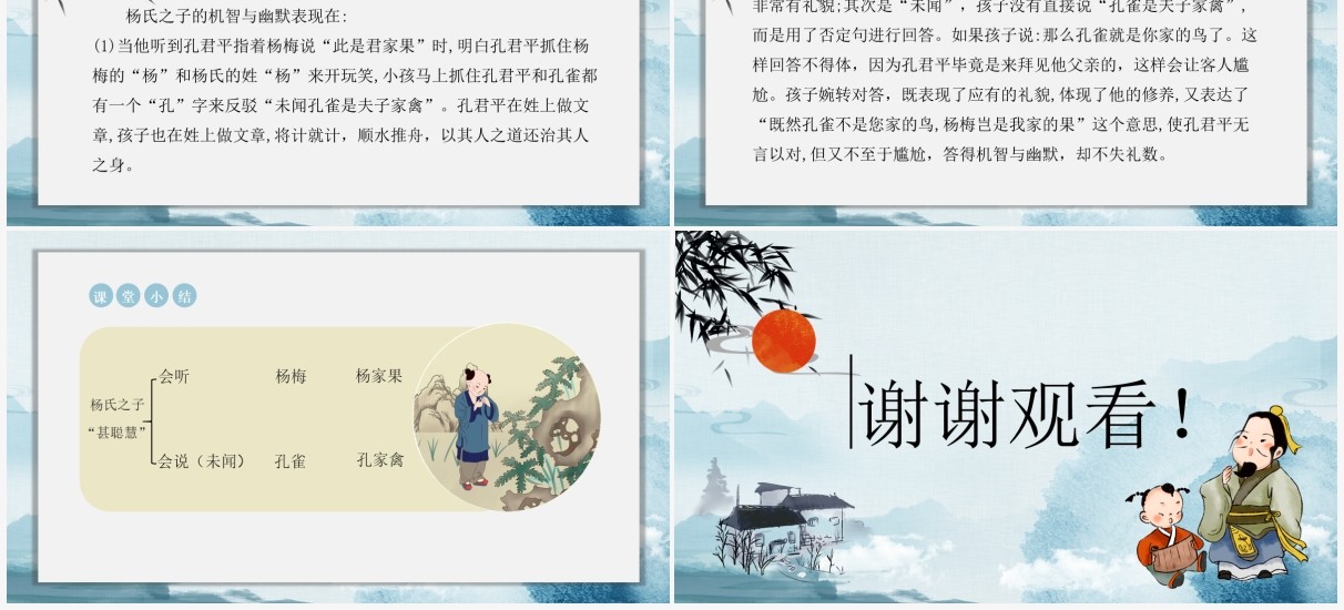 部编版小学语文五年级杨氏之子PPT教学课件模板