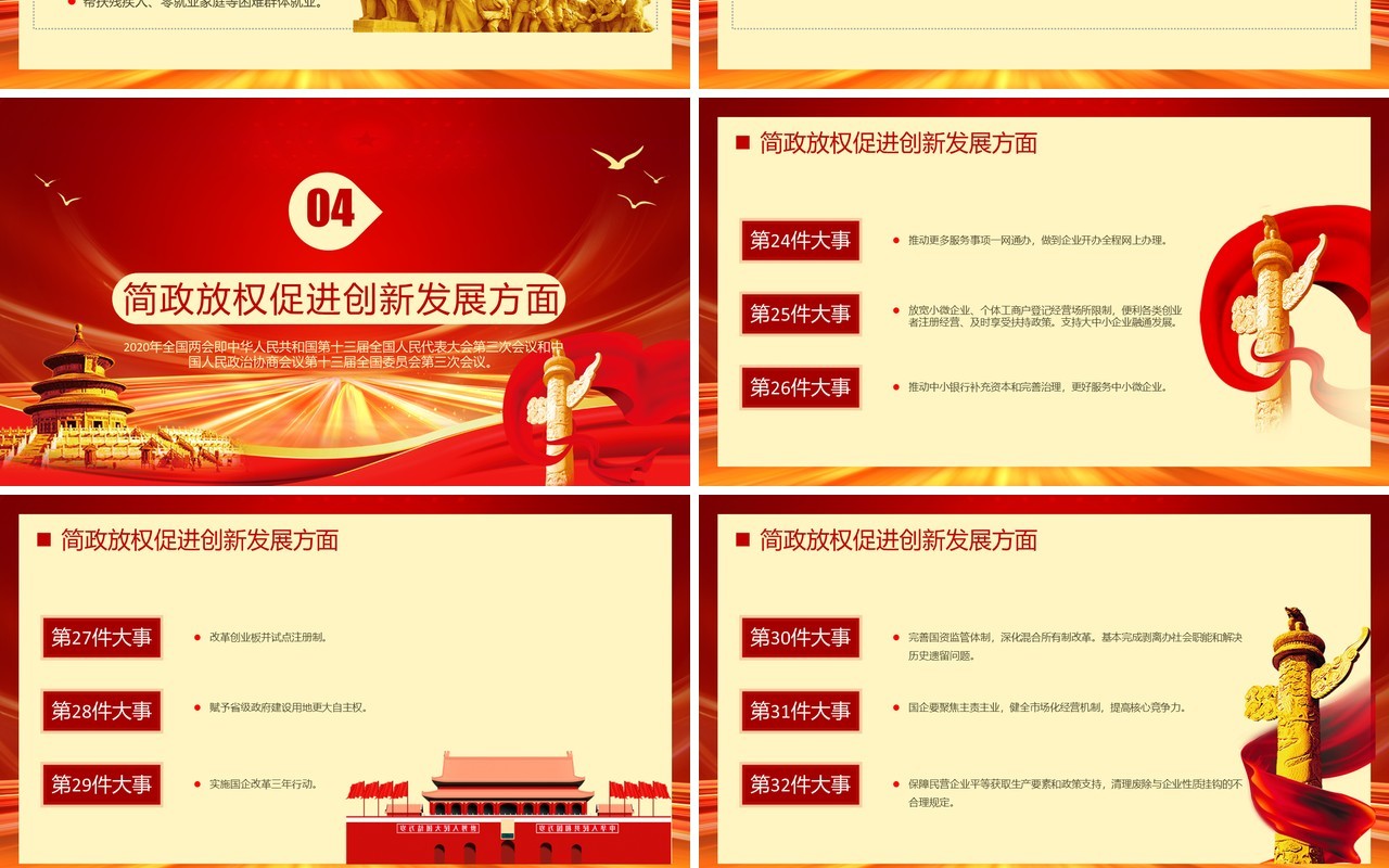聚焦两会关注民生学习解读党政专题PPT模板