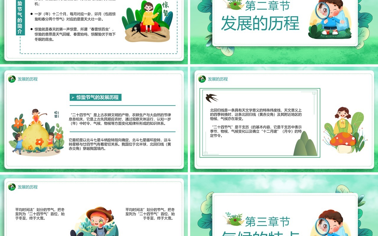 中国传统节日二十四节气之惊蛰习俗介绍PPT模板