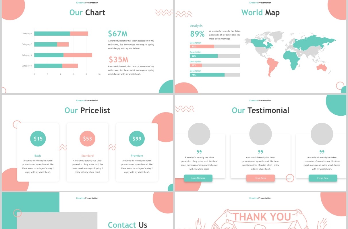 创意教育机构PPT图片排版模板Kreativa - Creative Agency Powerpoint Template