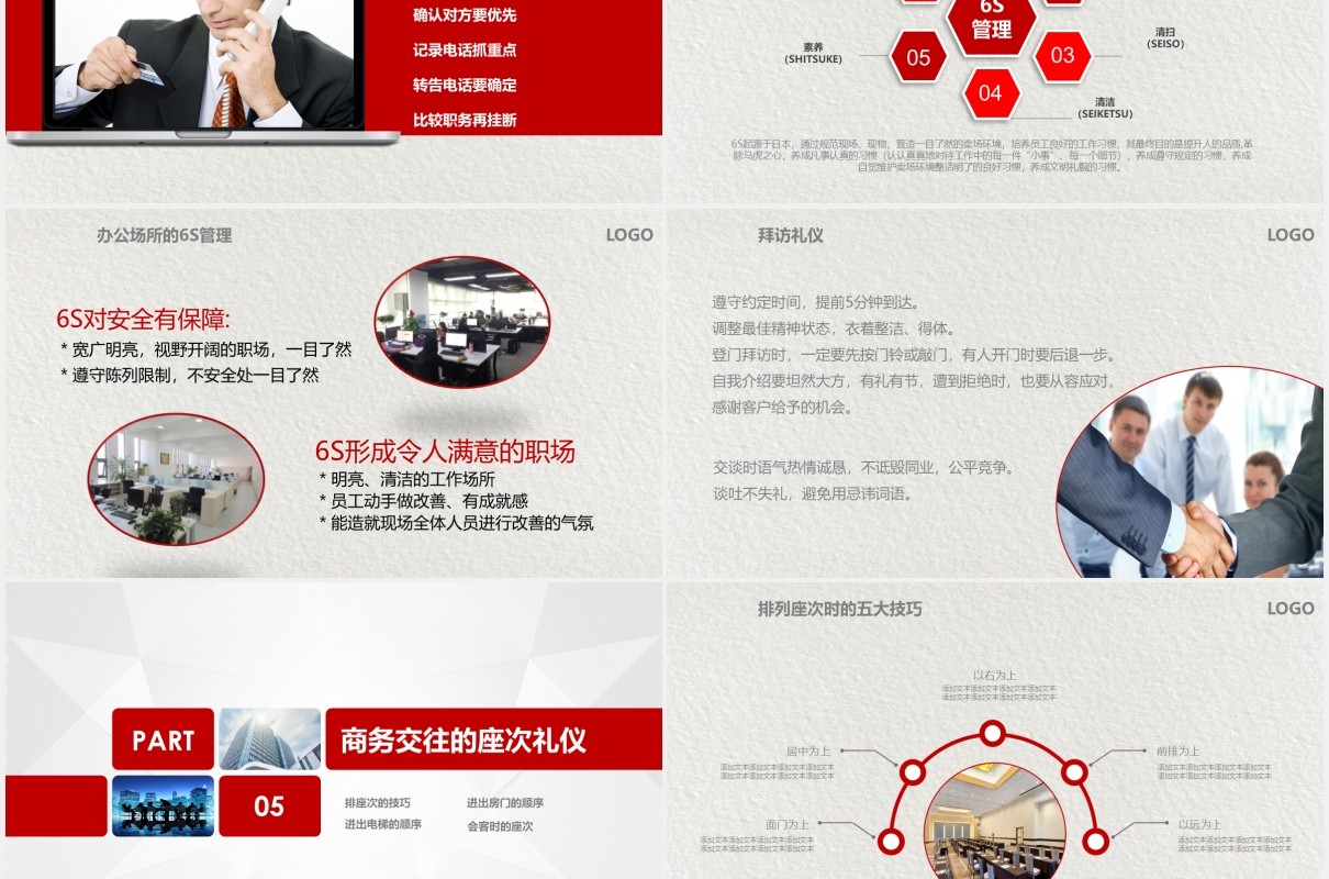 企业员工商务礼仪培训课件PPT模板