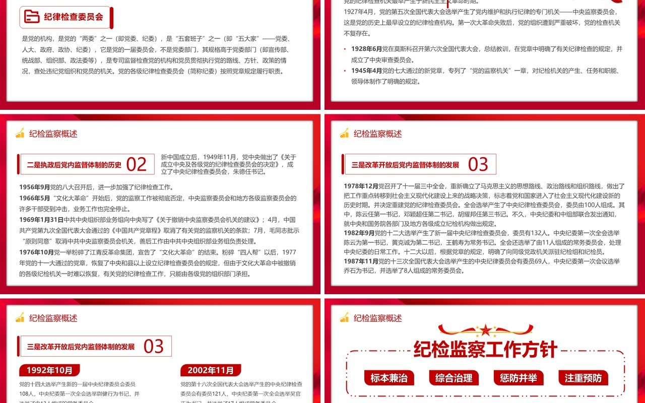 红色银行纪检监察业务培训PPT模板