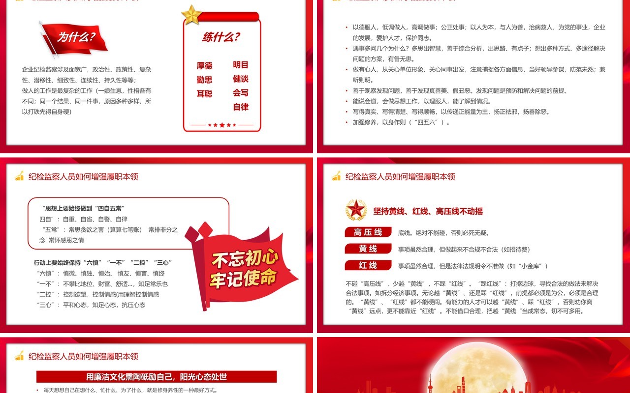 红色银行纪检监察业务培训PPT模板