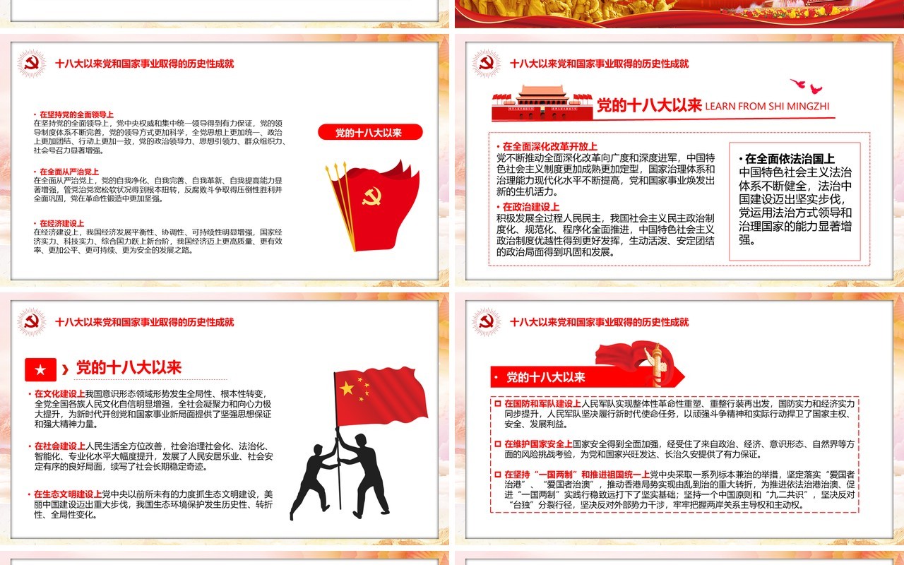 深入贯彻党的十九届六中全会精神PPT模板