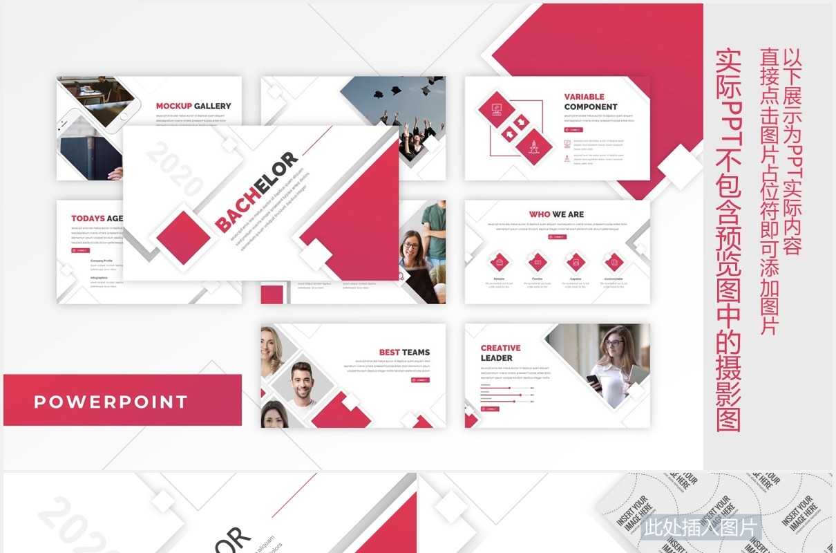 学术报告教育课件PPT图片排版设计模板Bachelor - Education PowerPoint Template