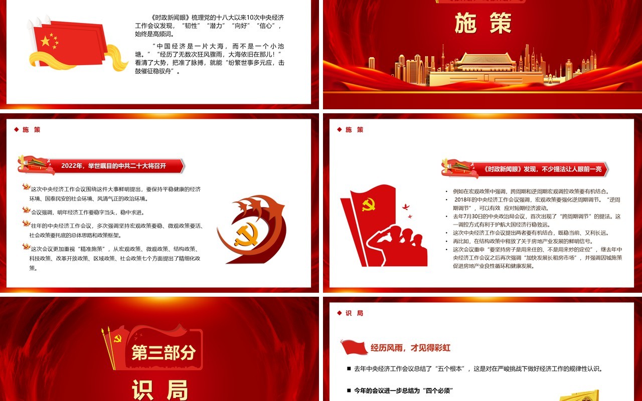 中央经济工作会议发出导航信息PPT模板