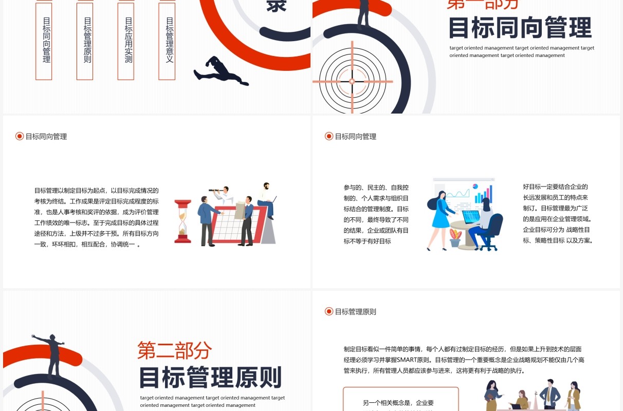 目标同向精准管理成功原则动态PPT模板