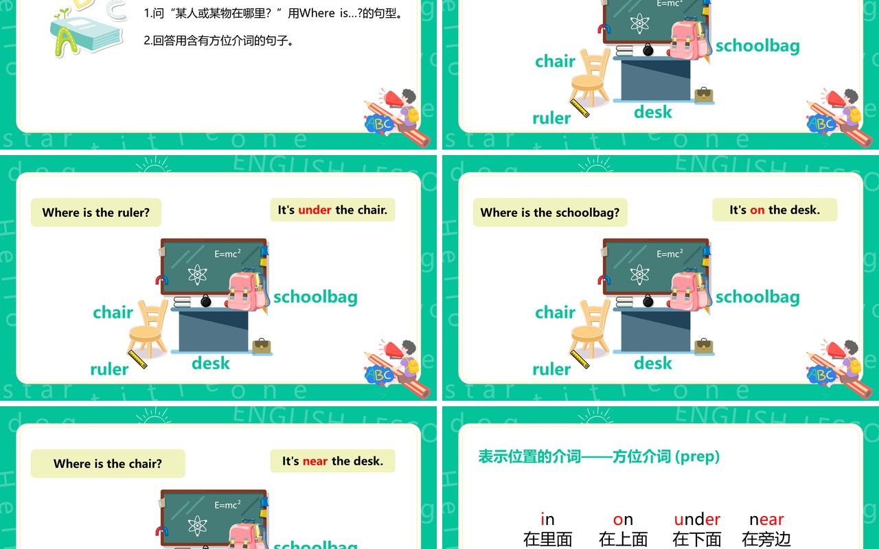 部编版四年级英语上册my classroom第二课时PPT模板