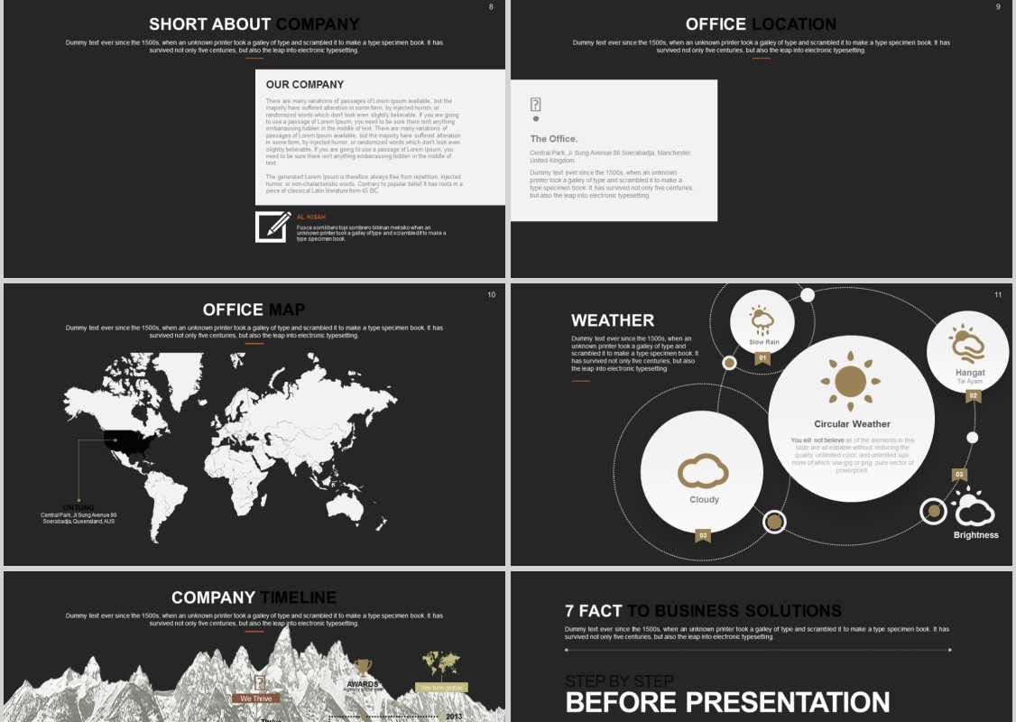 工作通用PPT版式设计信息图表模板Untung - Powerpoint Template