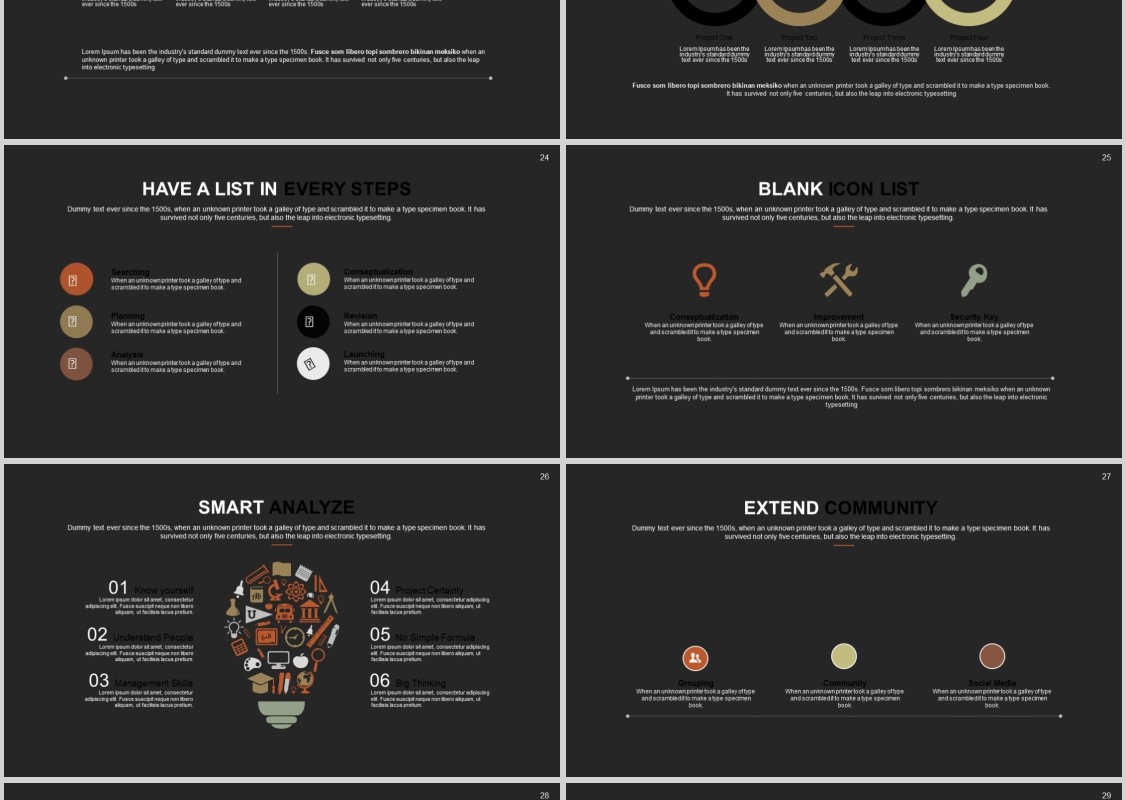 工作通用PPT版式设计信息图表模板Untung - Powerpoint Template