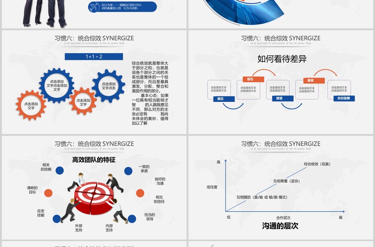 高效能人士的七个习惯企业管理培训PPT模板