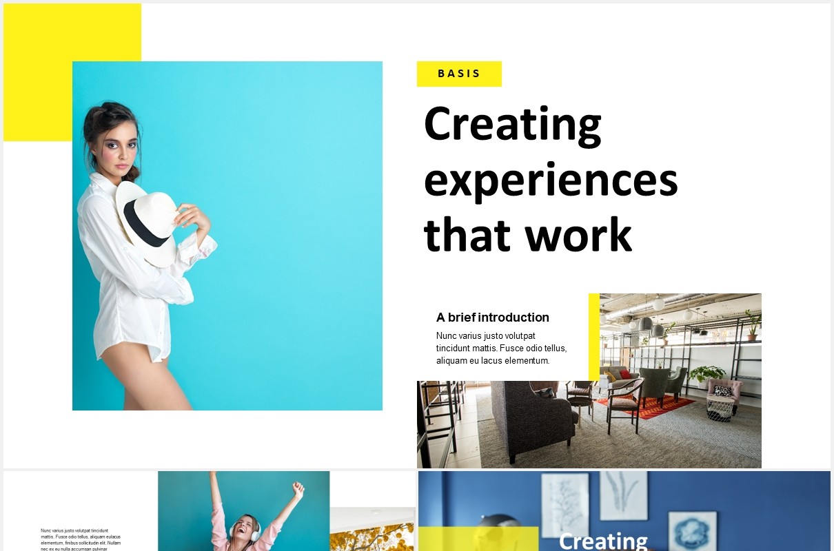 现代创意公司产品宣传介绍PPT模板basis modern creative powerpoint template