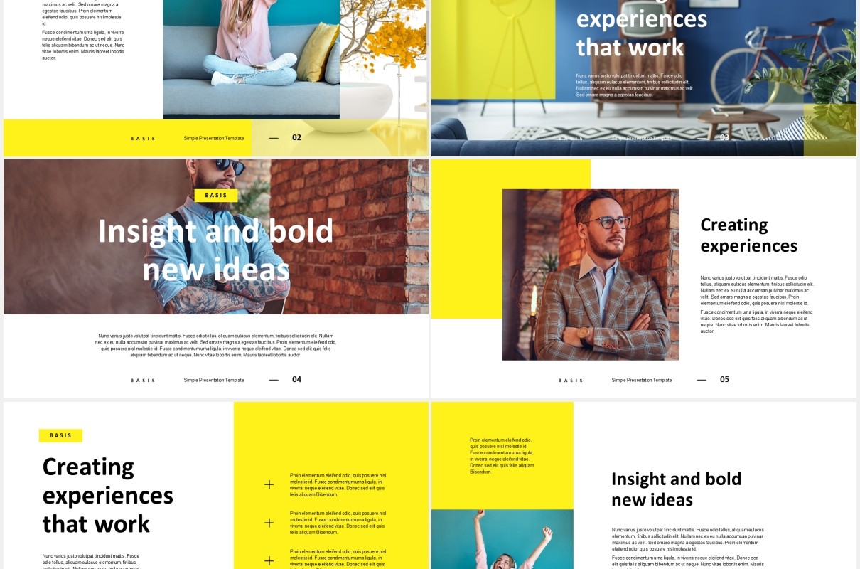 现代创意公司产品宣传介绍PPT模板basis modern creative powerpoint template