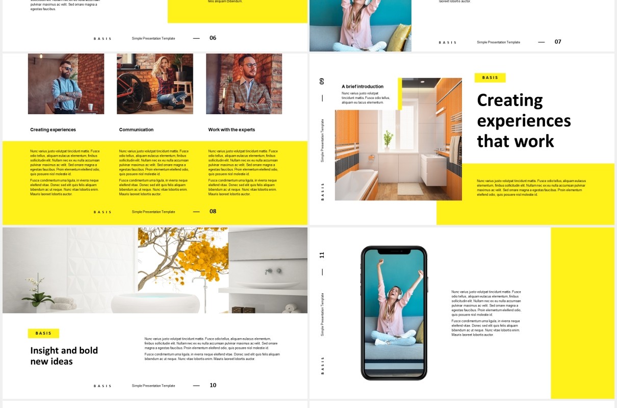 现代创意公司产品宣传介绍PPT模板basis modern creative powerpoint template