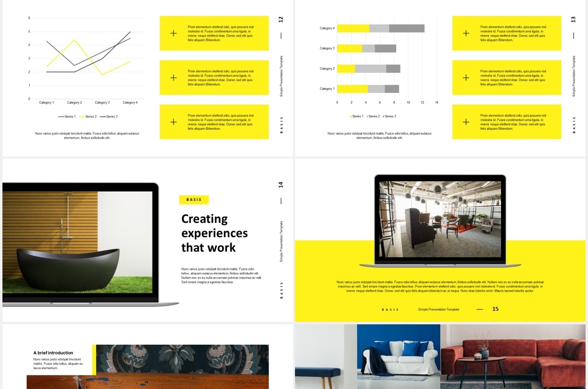 现代创意公司产品宣传介绍PPT模板basis modern creative powerpoint template