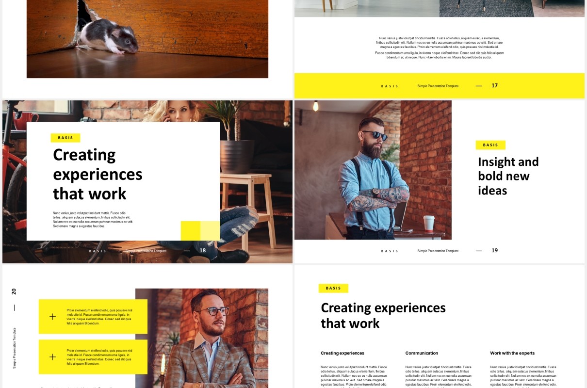 现代创意公司产品宣传介绍PPT模板basis modern creative powerpoint template