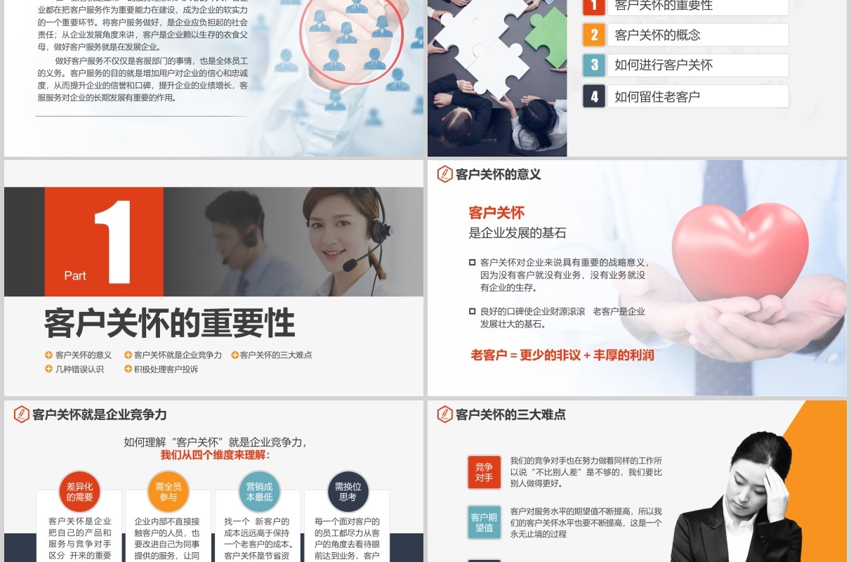 做好客户关怀关系改善客户服务企业管理培训PPT模板