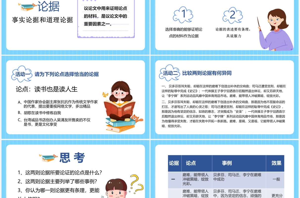 部编版九年级上册议论要言之有据课件PPT模板
