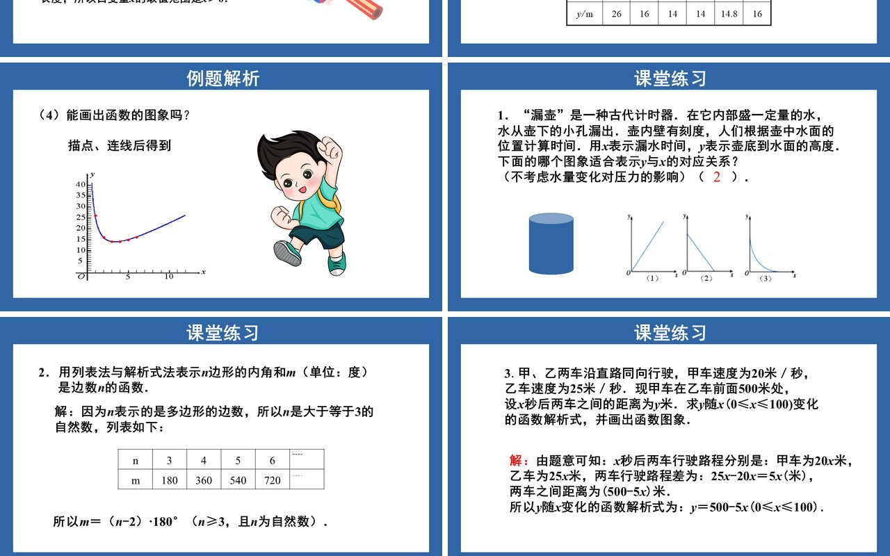 部编版八年级数学下册函数的图象课件PPT模板