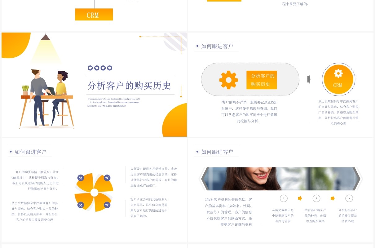 简约如何跟进管理客户维护客户关系培训PPT模板