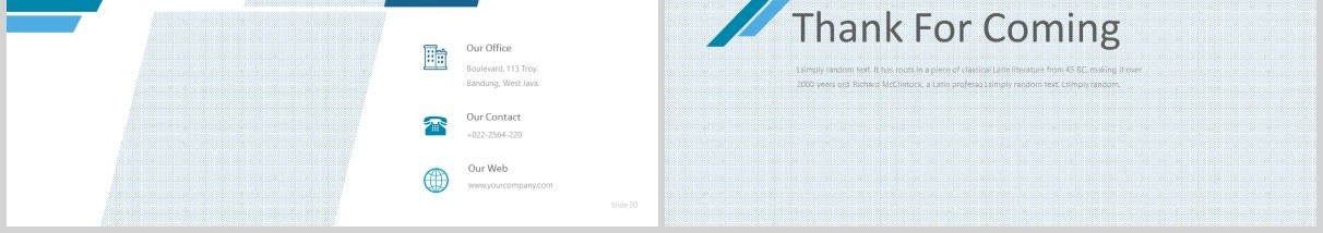 蓝色公司简介PPT信息图表模板reveal powerpoint template