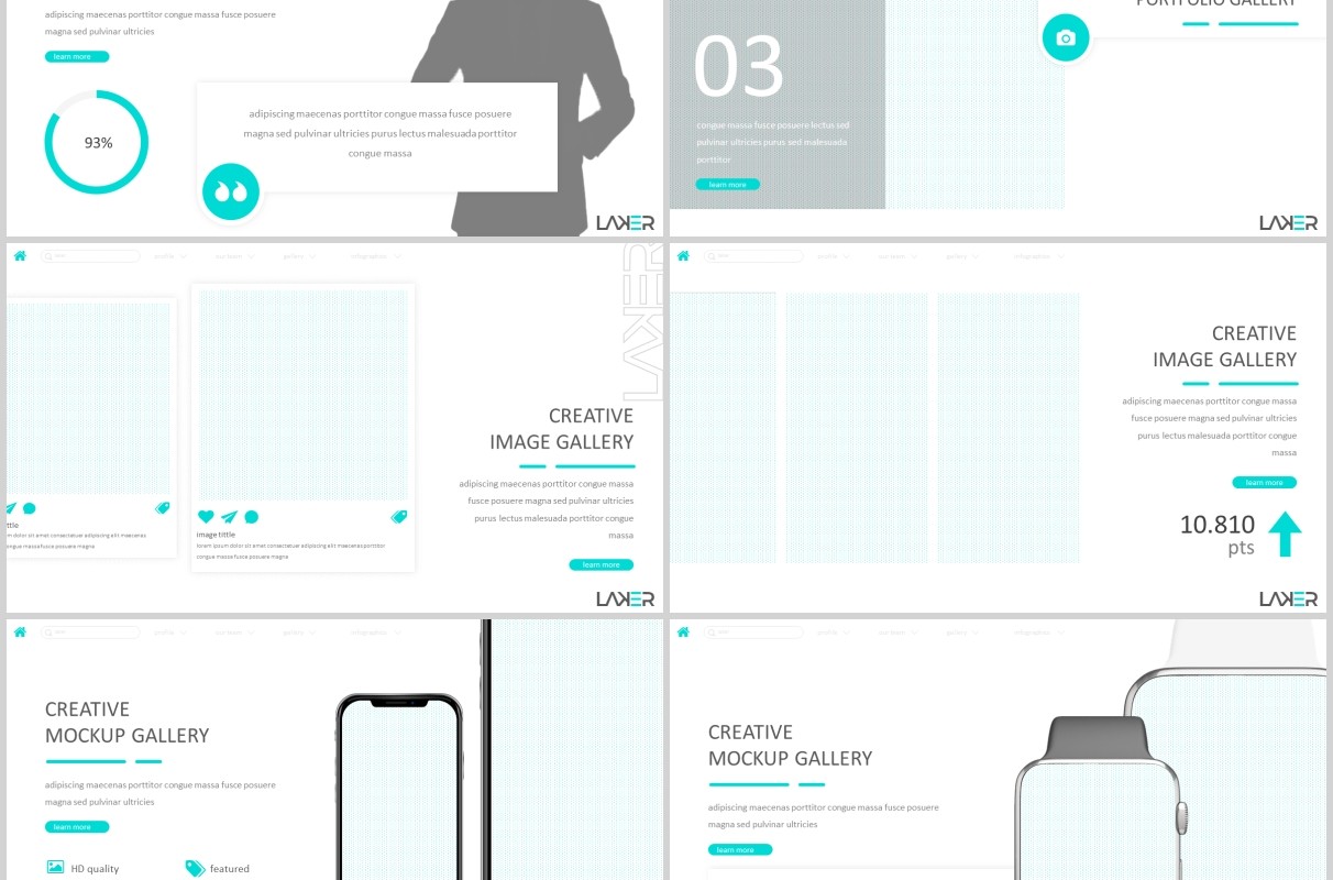 公司介绍个人简历PPT模板版式设计Laker Powerpoint Template