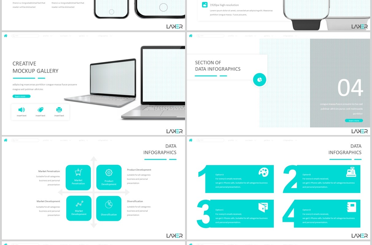 公司介绍个人简历PPT模板版式设计Laker Powerpoint Template