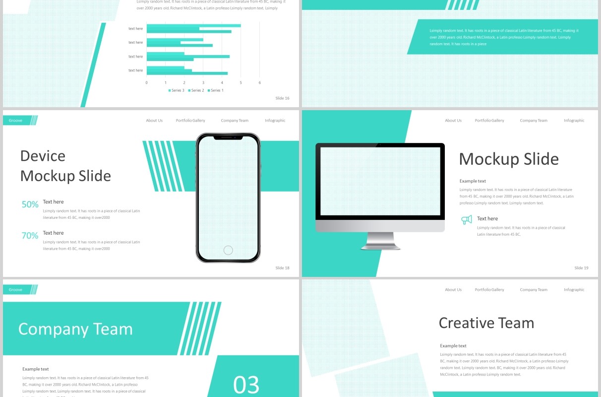 个人求职简历岗位竞聘介绍PPT模板版式设计Groove - Powerpoint Template