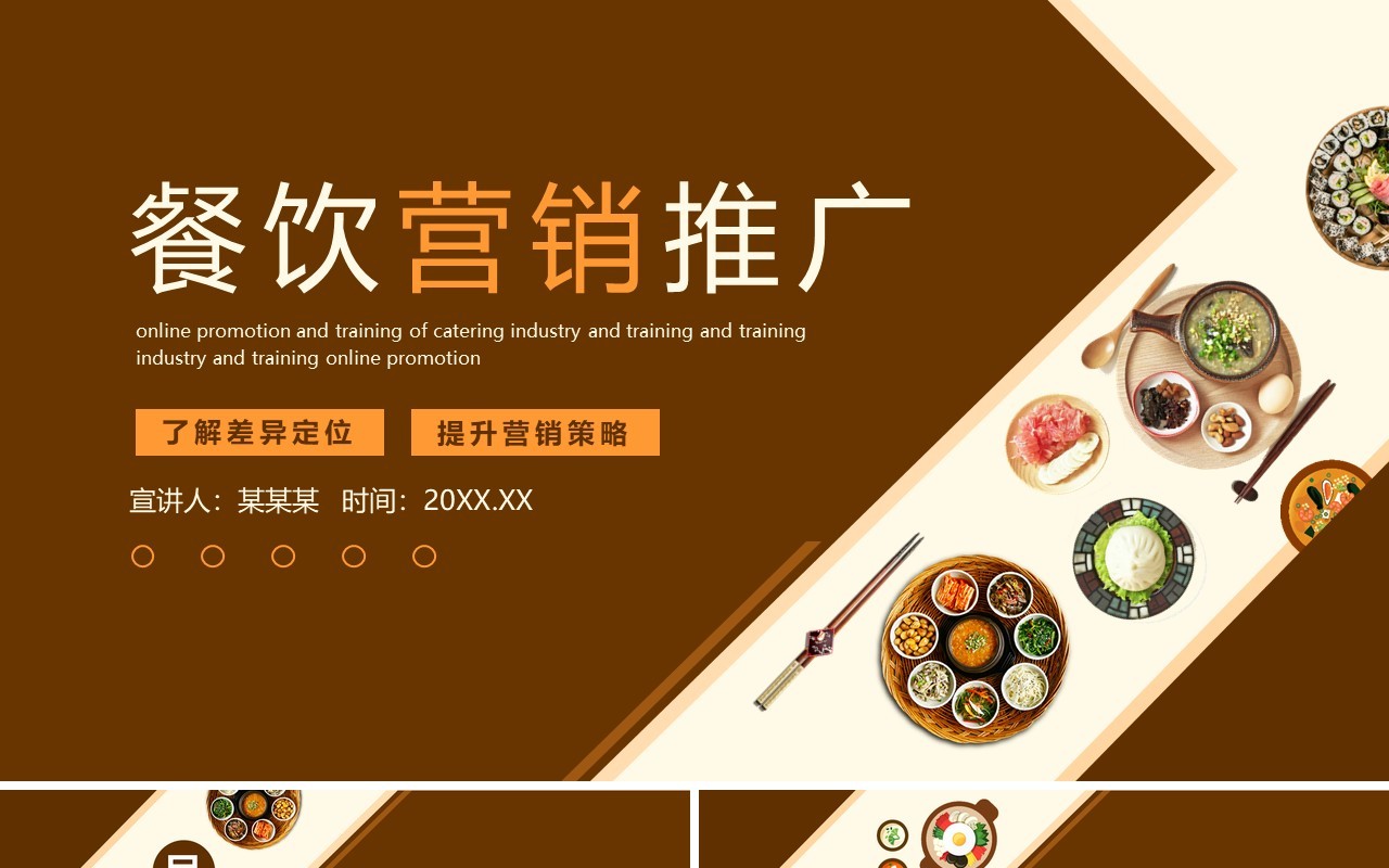 餐饮营销推广提高餐饮定位策略动态PPT模板