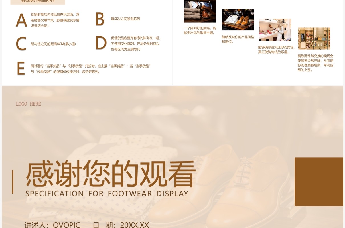鞋类陈列规范综合培训PPT模板