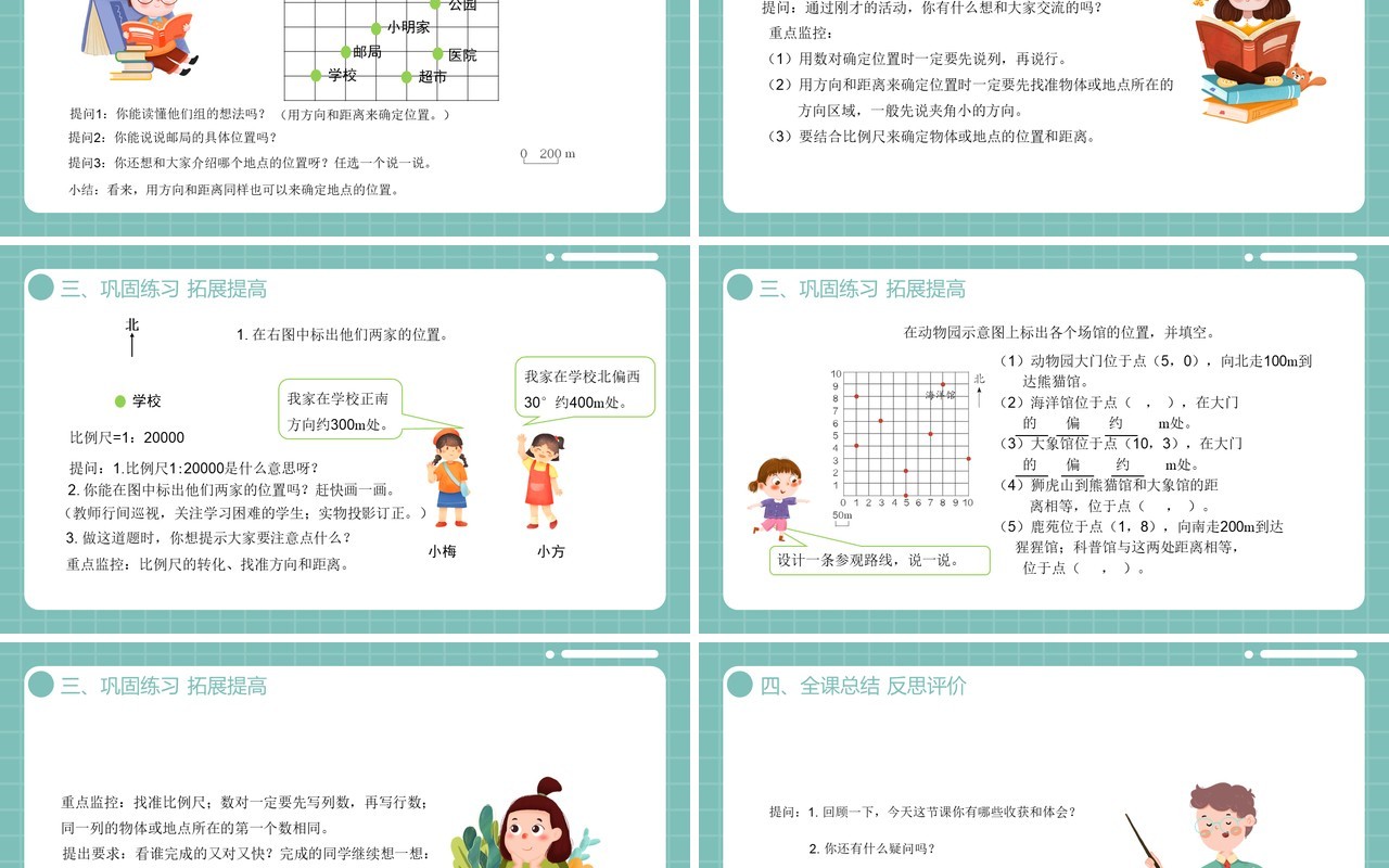 部编版六年级数学下册图形与位置课件PPT模板
