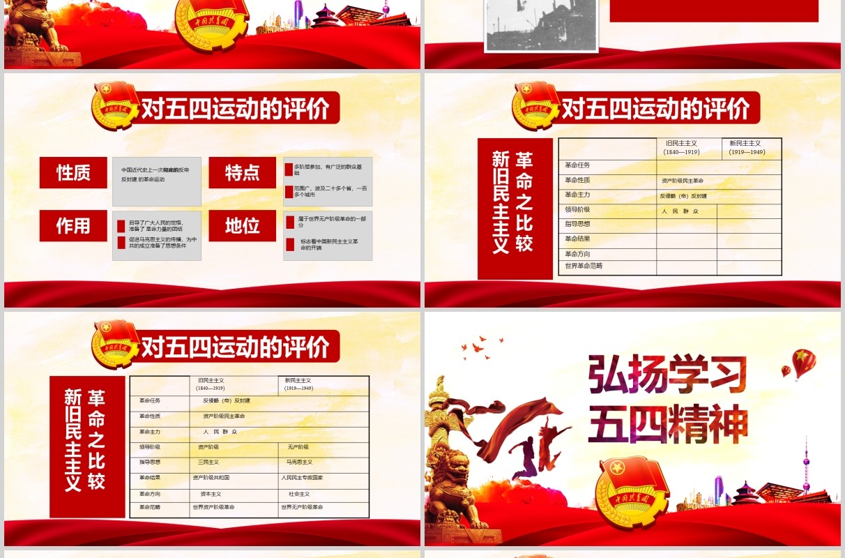 筑梦新时代奋斗正青春纪念五四运动101周年青年节PPT模板