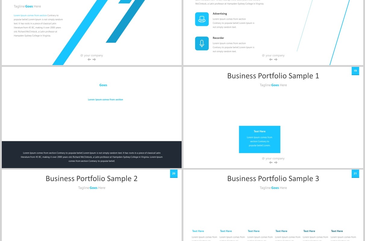 蓝色简洁公司团队介绍个人简介PPT模板maxpro powerpoint template