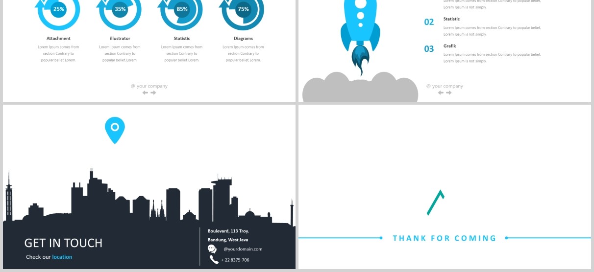 蓝色简洁公司团队介绍个人简介PPT模板maxpro powerpoint template