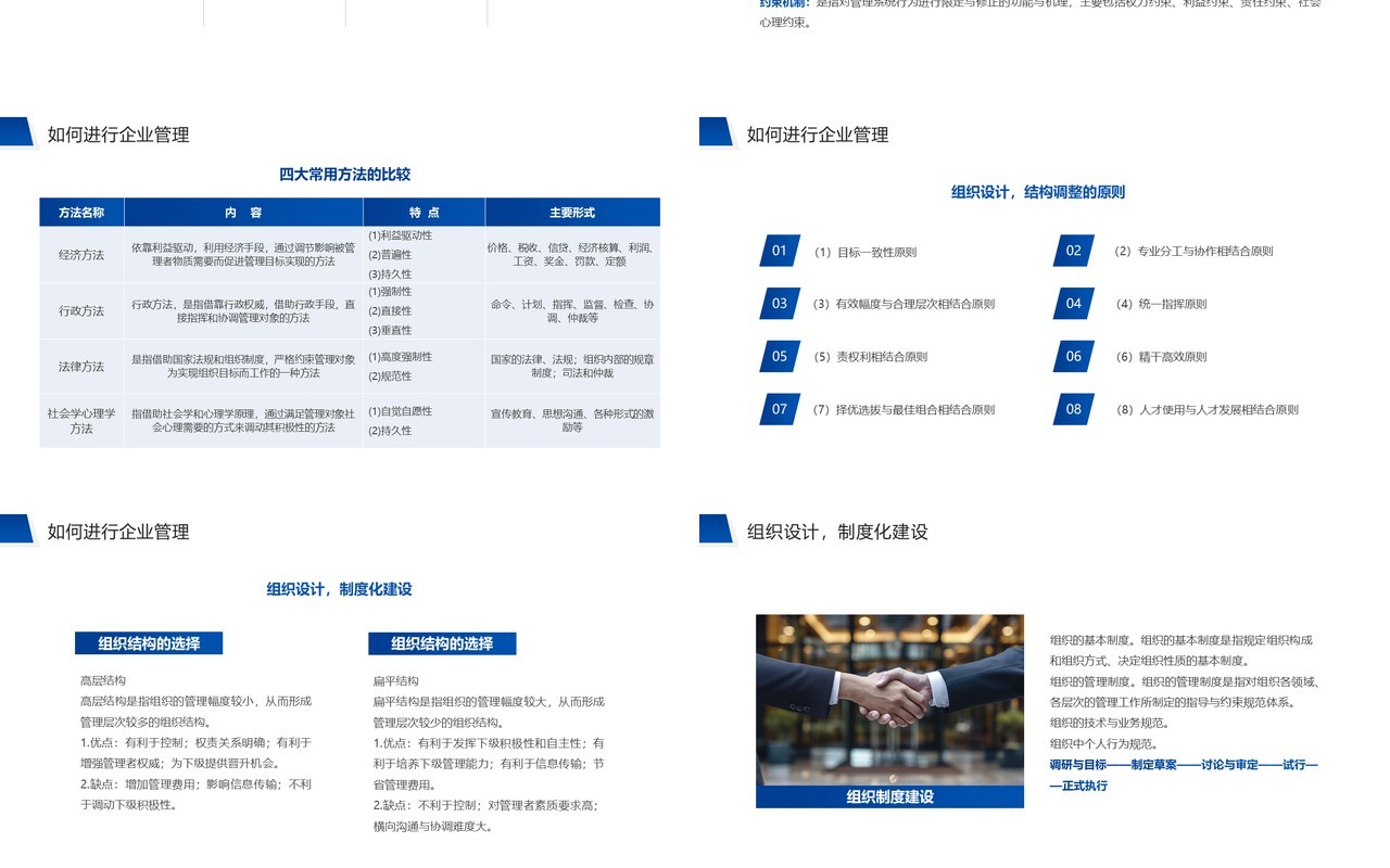 蓝色商务风如何经营管理企业培训PPT模板