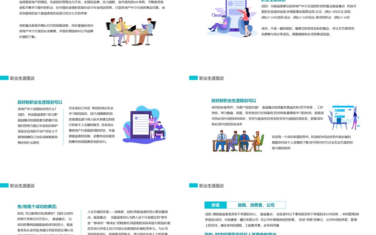 新人考察职业生涯规划面谈动态PPT模板